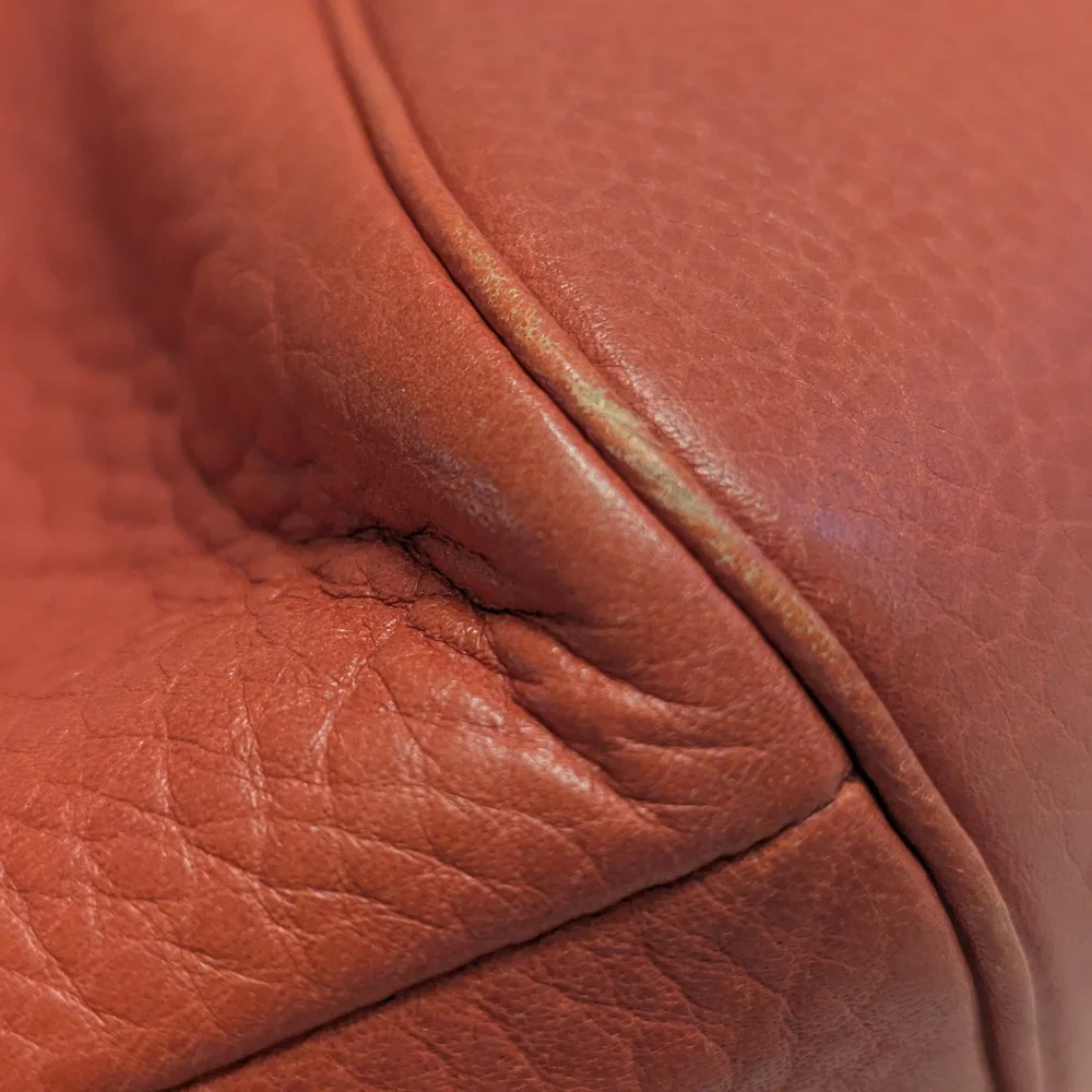 Coach Madison Madeline East West Brick Orange Leather Shoulder Bag